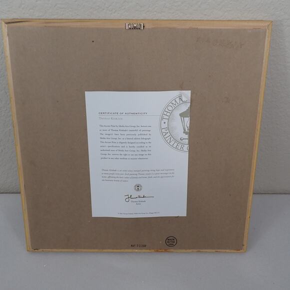 Thomas Kinkade 14"x14" Framed Print - Stepping Stone Cottage w/COA May 2004 LN - Picture 9 of 12